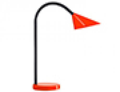 Candeeiro de escritorio uniluxsol led4w braco flexivel abs e metal vermelho base 14 cm diametro , Unilux , 154385 , 3595560012824